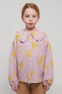 Детская хлопковая рубашка Bobo Choses, фиолетовый