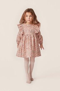 Хлопковое детское платье Konges Sløjd, розовый