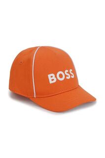 Детская хлопковая шапка BOSS, оранжевый