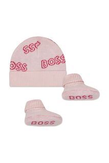 Детская хлопковая шапка BOSS, розовый