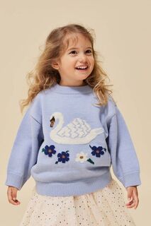 Детский шерстяной свитер Konges Sløjd, синий