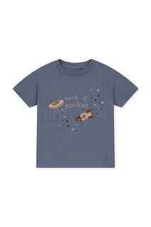 Детская хлопковая футболка Konges Sløjd, синий