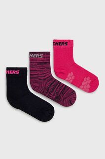 Детские носки Skechers, 3 шт., фиолетовый