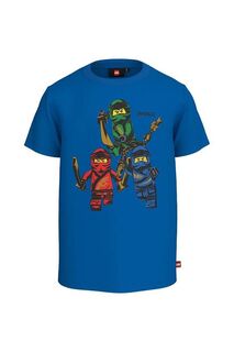 Детская хлопковая футболка Lego x Ninjago, синий