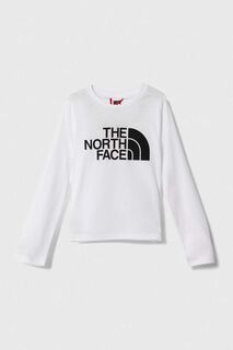 Детская хлопковая футболка с длинными рукавами The North Face L/S EASY TEE, белый