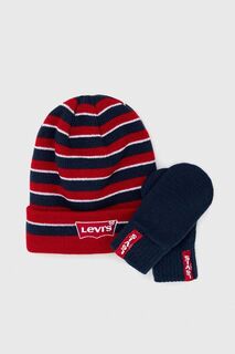 Детская шапка и перчатки Levi&apos;s., темно-синий Levis