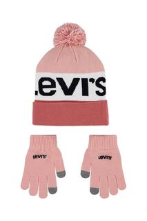 Детская шапка и перчатки Levi&apos;s., розовый Levis