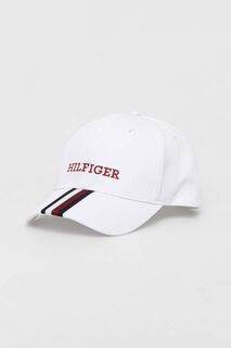 Детская хлопковая бейсболка Tommy Hilfiger, белый