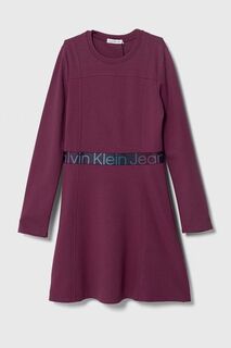 Детское платье Calvin Klein Jeans, фиолетовый