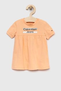 Детское платье Calvin Klein Jeans, оранжевый