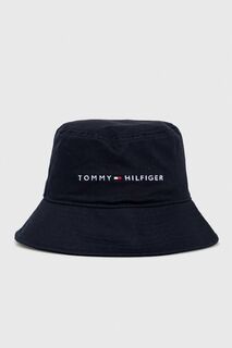 Детская хлопковая шапка Tommy Hilfiger, темно-синий