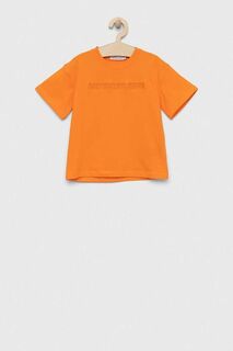 Детская футболка Calvin Klein Jeans, оранжевый