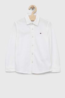 Детская хлопковая рубашка Tommy Hilfiger, белый