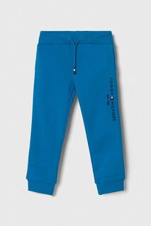 Детские хлопковые спортивные штаны Tommy Hilfiger, синий