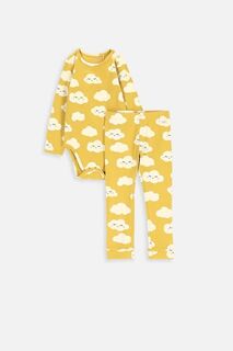 Хлопковый детский комплект Coccodrillo ZC3417101Комплект нижнего белья для девочек, желтый