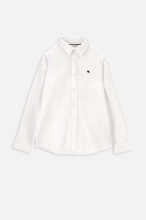 Детская хлопковая рубашка Coccodrillo, белый