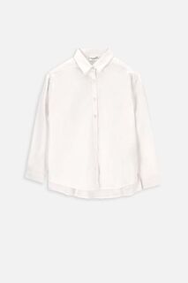 Детская хлопковая рубашка Coccodrillo, белый