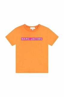 Детская хлопковая футболка Marc Jacobs, оранжевый