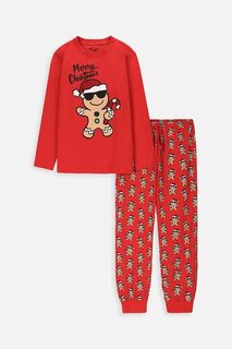 Детская хлопковая пижама Coccodrillo, красный