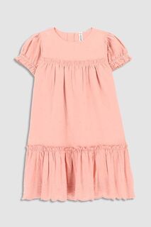 Детское хлопковое платье Coccodrillo, розовый