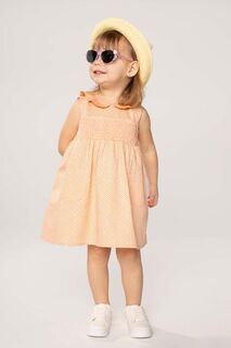 Хлопковое детское платье Coccodrillo, оранжевый