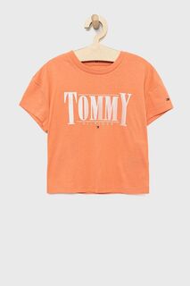 Детская футболка Tommy Hilfiger, оранжевый