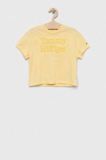 Детская футболка Tommy Hilfiger, желтый