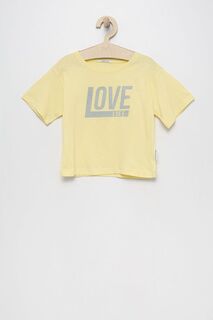 Детская хлопковая футболка Tom Tailor, желтый