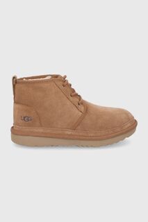 UGG Детские замшевые зимние ботинки, коричневый