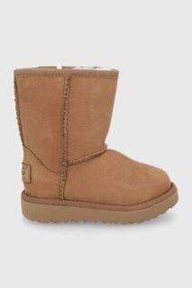 Детские замшевые зимние сапоги UGG, коричневый