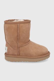 UGG Детские замшевые зимние ботинки, коричневый