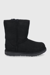 Детские замшевые зимние сапоги UGG, черный