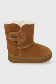 Детские замшевые зимние сапоги UGG T KEELAN, бежевый