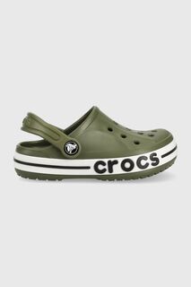 Детские тапочки Crocs BAYABAND KIDS CLOG, зеленый