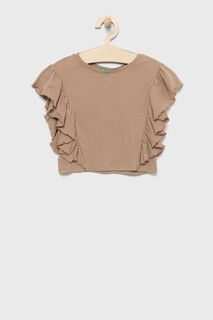 Детская блузка United Colors of Benetton, коричневый