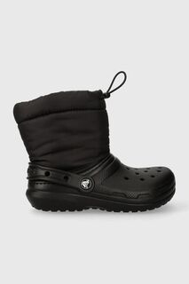 Детские зимние ботинки Crocs Classic Lined Neo Puff, черный