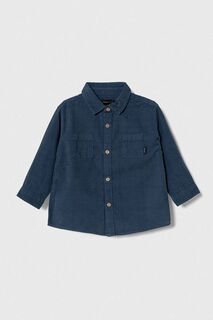 Хлопковая детская рубашка Mayoral, темно-синий