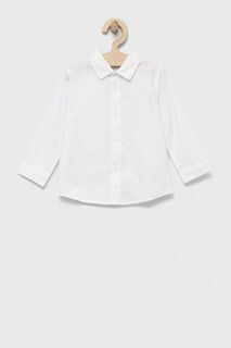 Детская хлопковая рубашка United Colors of Benetton, белый