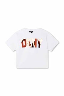 Детская футболка из тонкого хлопка DKNY, белый