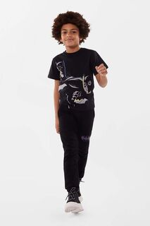 Детская футболка из тонкого хлопка DKNY, черный