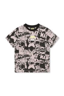 Детская хлопковая футболка dkny x DC Comics, черный