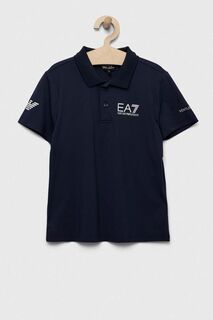 Детская футболка-поло EA7 Emporio Armani, темно-синий