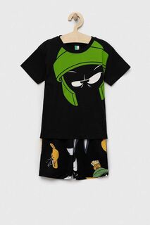 Детская хлопковая пижама United Colors of Benetton x Looney Tunes, черный