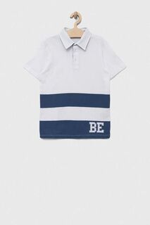 Детская хлопковая рубашка-поло United Colors of Benetton, белый