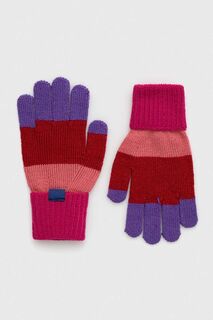 Детские перчатки United Colors of Benetton, фиолетовый