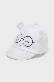 Хлопковая детская шапка Mayoral Newborn, белый