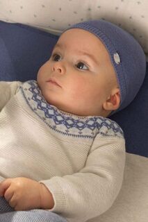 Хлопковая детская шапка Mayoral Newborn, темно-синий
