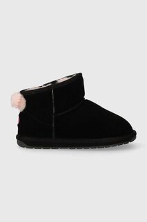 Детские замшевые зимние ботинки Emu Australia K12953 Rigel Kids, черный