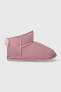 Детские замшевые зимние ботинки Emu Australia K12953 Rigel Kids, розовый