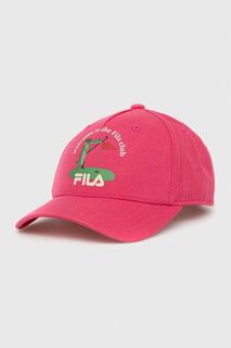 Детская хлопковая бейсболка Fila, розовый